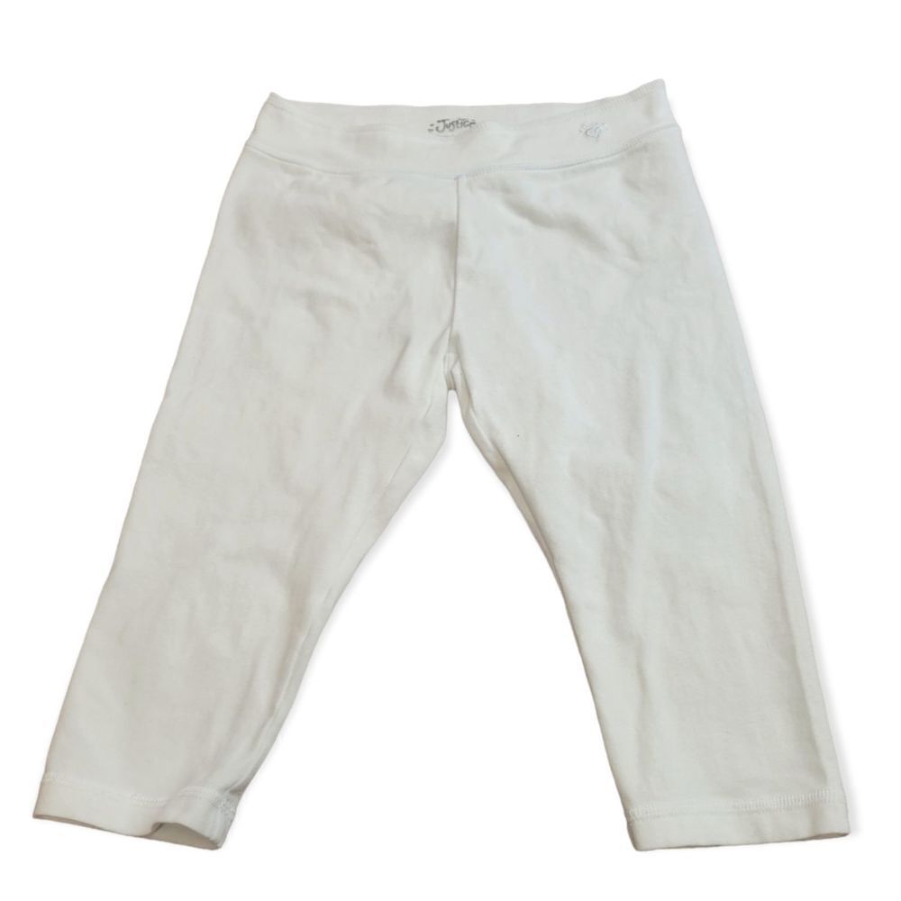 Justice white Bermuda leggings 7